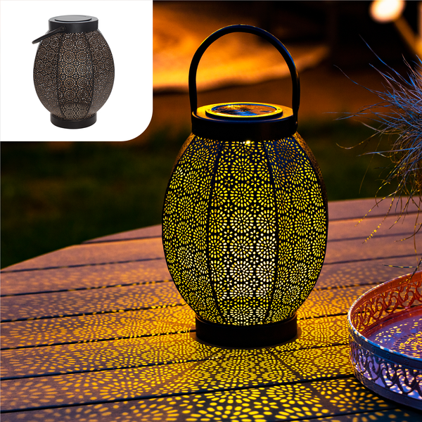 Gadgy Solar Lantern Flower - Metal Black