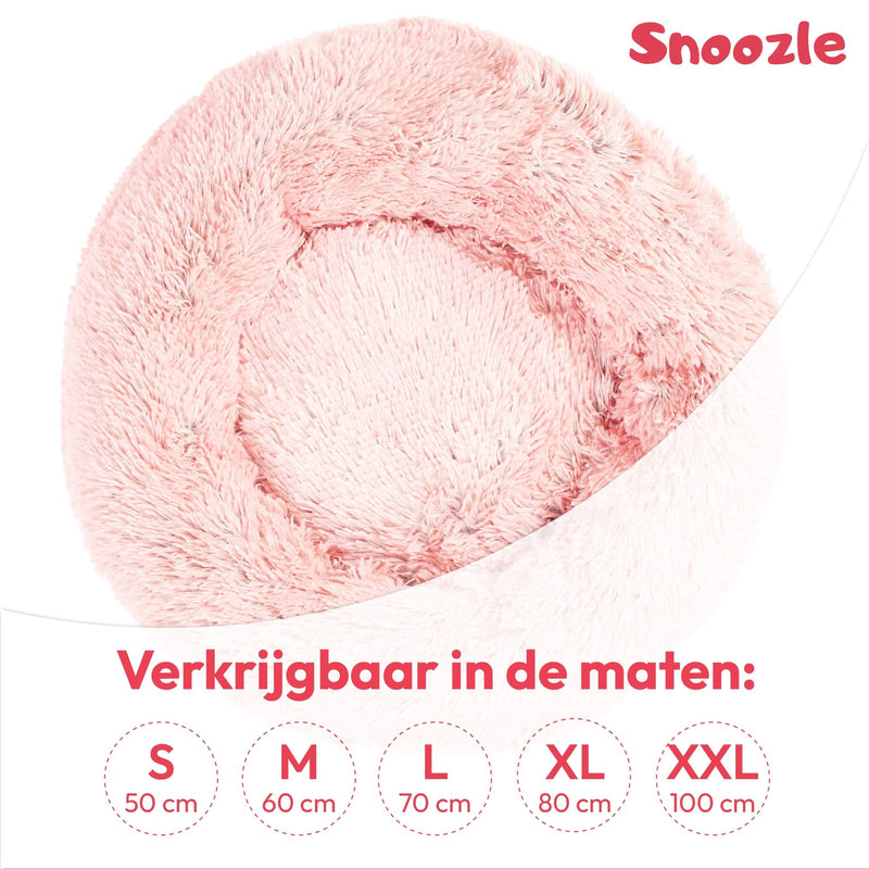 Snoozle dog basket - Super soft and luxurious - Washable - Fluffy - Dog cushion - 70cm - Pink